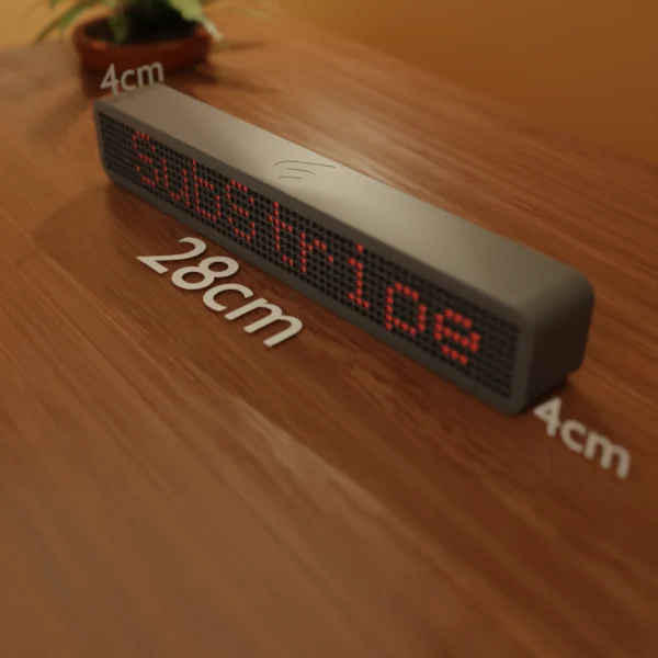 SubStripe mit Maßangaben 28 cm × 4 cm × 4 cm