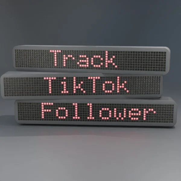 Drei gestapelte SubStripe Displays: Track TikTok Follower